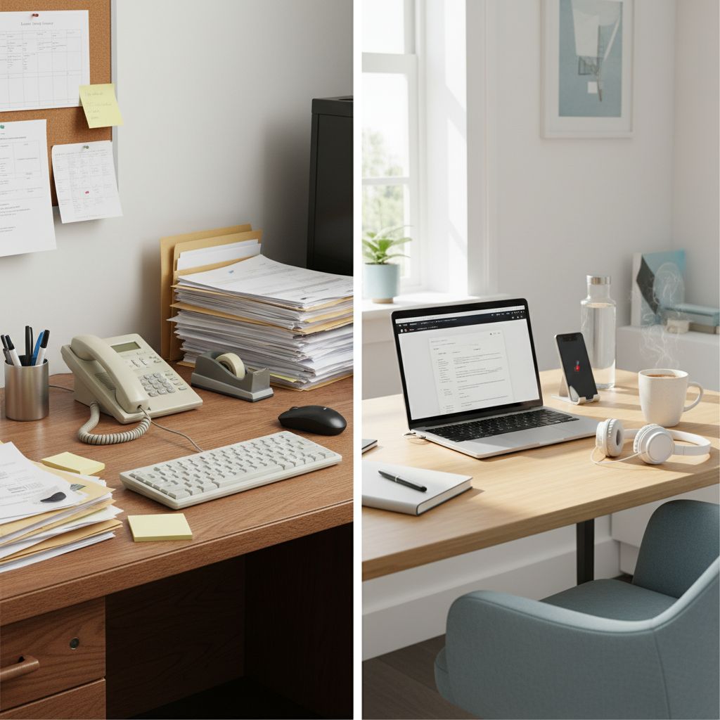 Secretaria remota vs secretaria presencial: comparação